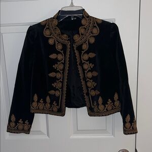 H&M Elegant Black Blazer with metallic Embroidery